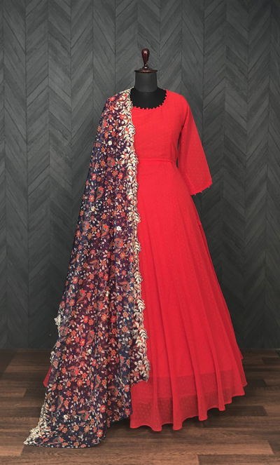 Estaa 11 Anarkali Kurti With Dupatta Georgette Kurtis Catalog